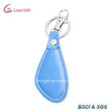 Promotional Blue Handmade Souvenirs Custom Leather Keychain